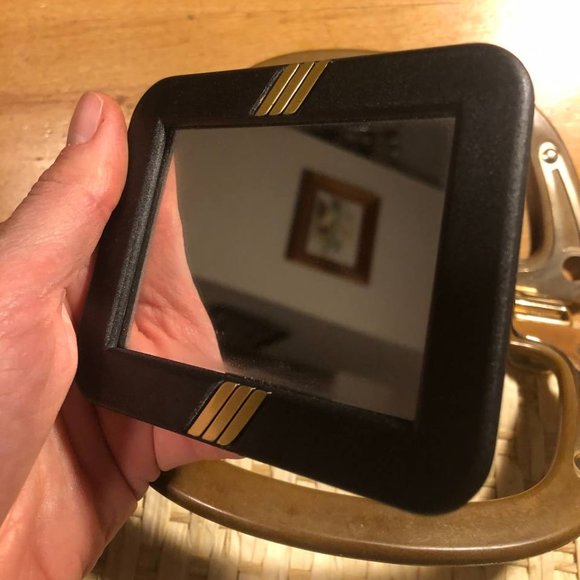 Vintage Italian PIER GIORGIO Straw Purse  Handbag with Melamine Hands, Mirror - Picture 7 of 16